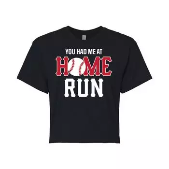 Укороченная футболка с рисунком для юниоров Had Me At Home Run Licensed Character
