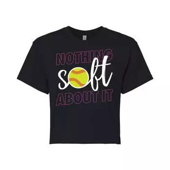 Укороченная футболка с рисунком для юниоров Nothing Soft About It Licensed Character, черный