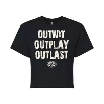 Укороченная футболка с рисунком для юниоров Survivor Outwit Outplay Outlast Licensed Character
