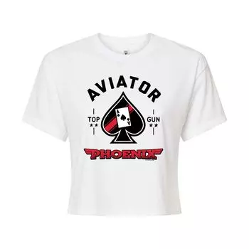Укороченная футболка с рисунком для юниоров Top Gun "Aviator Phoenix" Licensed Character, белый
