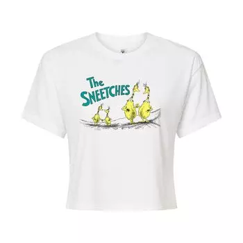 Укороченная футболка с рисунком Dr. Seuss "The Sneetches" для юниоров Licensed Character, белый
