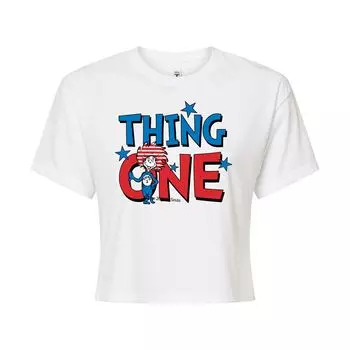Укороченная футболка с рисунком Dr. Seuss Thing One для юниоров Licensed Character, белый