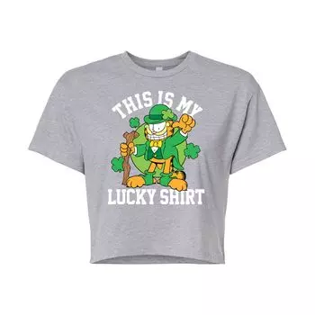 Укороченная футболка с рисунком Garfield My Lucky Shirt для юниоров Licensed Character, серый