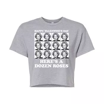 Укороченная футболка с рисунком Golden Girls Dozen Roses для юниоров Licensed Character, серый