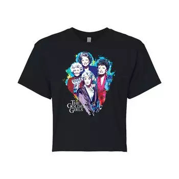 Укороченная футболка с рисунком Golden Girls Group для юниоров Licensed Character, черный