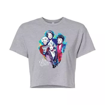 Укороченная футболка с рисунком Golden Girls Group для юниоров Licensed Character, серый