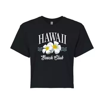 Укороченная футболка с рисунком Hawaii Beach Club для юниоров Licensed Character, черный