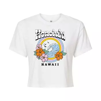 Укороченная футболка с рисунком Hawaii для юниоров Licensed Character, белый