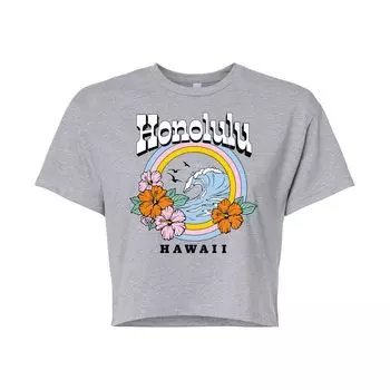 Укороченная футболка с рисунком Hawaii для юниоров Licensed Character, серый