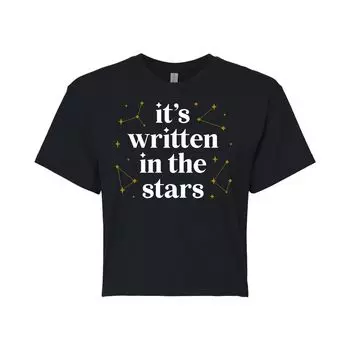Укороченная футболка с рисунком «It's Written In The Stars» для юниоров Licensed Character, черный