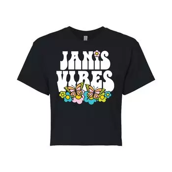 Укороченная футболка с рисунком Janis Vibes для юниоров Licensed Character