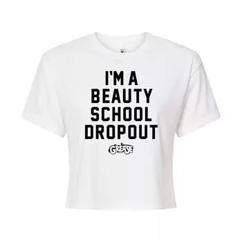 Укороченная футболка с рисунком Juniors' Grease Beauty School Dropout Licensed Character, белый