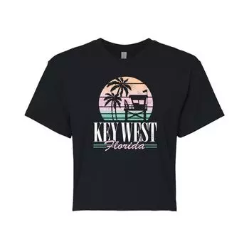 Укороченная футболка с рисунком Key West Florida для юниоров Licensed Character