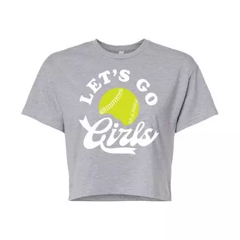 Укороченная футболка с рисунком Lets Go Girls для юниоров Licensed Character, серый