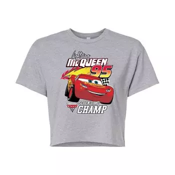 Укороченная футболка с рисунком McQueen Disney/Pixar's Cars Juniors Disney, серый