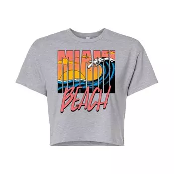 Укороченная футболка с рисунком Miami Beach для юниоров Licensed Character, серый