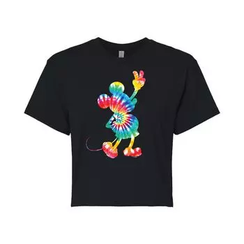 Укороченная футболка с рисунком Mickey Peace Tie Dye для детей Disney's Mickey Mouse Licensed Character
