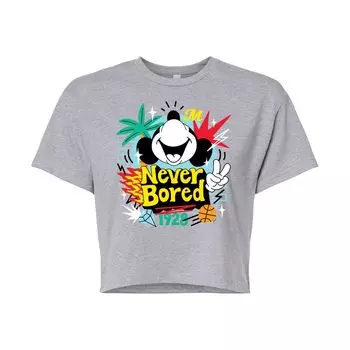 Укороченная футболка с рисунком «Микки никогда не скучно» Disney's Mickey Mouse Juniors Licensed Character
