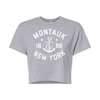 Укороченная футболка с рисунком Montauk NY для юниоров Licensed Character, серый