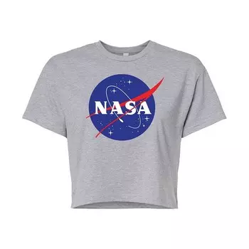 Укороченная футболка с рисунком NASA для юниоров Licensed Character, серый