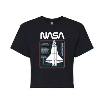 Укороченная футболка с рисунком NASA Space Shuttle для юниоров Licensed Character