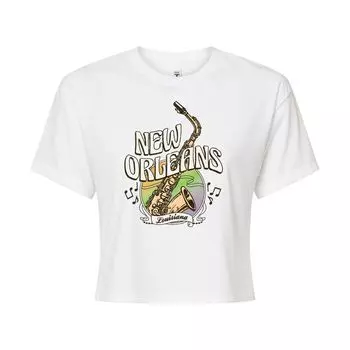 Укороченная футболка с рисунком New Orleans для юниоров Licensed Character, белый