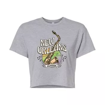 Укороченная футболка с рисунком New Orleans для юниоров Licensed Character, серый