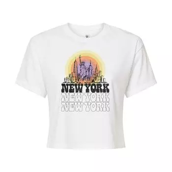 Укороченная футболка с рисунком New York для юниоров Licensed Character, белый