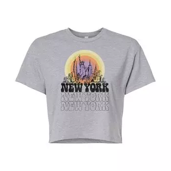 Укороченная футболка с рисунком New York для юниоров Licensed Character, серый