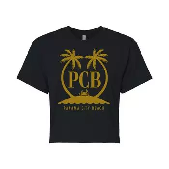 Укороченная футболка с рисунком Panama City для юниоров Licensed Character, черный