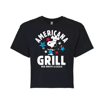Укороченная футболка с рисунком Peanuts American Grill для юниоров Licensed Character
