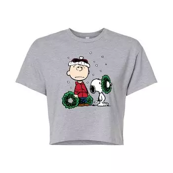 Укороченная футболка с рисунком Peanuts Charlie для юниоров Licensed Character