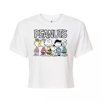 Укороченная футболка с рисунком Peanuts Crew для юниоров Licensed Character, белый