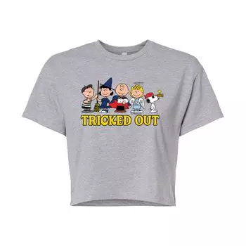 Укороченная футболка с рисунком Peanuts для подростков "Tricked Out" Group Shot Licensed Character