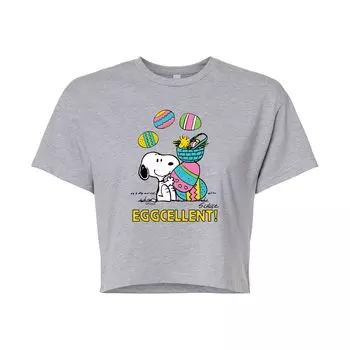 Укороченная футболка с рисунком Peanuts Eggcellent для детей Juniors Licensed Character