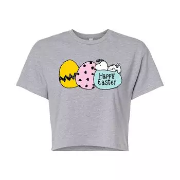 Укороченная футболка с рисунком Peanuts Eggs для детей Juniors Licensed Character
