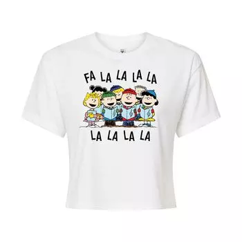 Укороченная футболка с рисунком Peanuts Fa La La для детей Licensed Character, белый