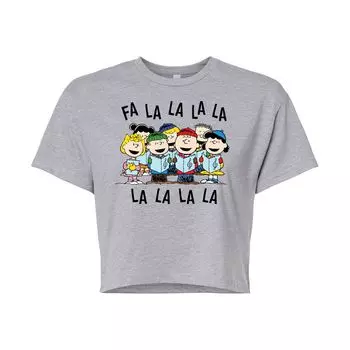 Укороченная футболка с рисунком Peanuts Fa La La для детей Licensed Character, серый