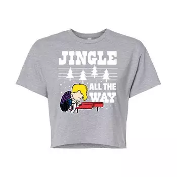 Укороченная футболка с рисунком Peanuts Jingle для детей Juniors' Peanuts Jingle Licensed Character