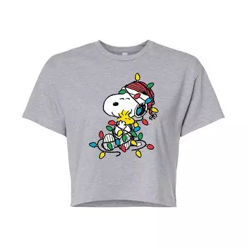 Укороченная футболка с рисунком Peanuts Lights для детей Juniors Licensed Character