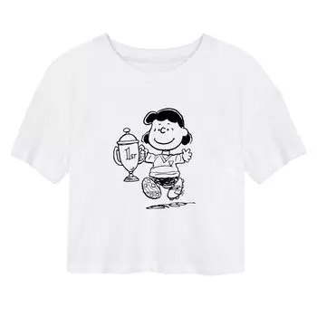 Укороченная футболка с рисунком Peanuts Lucy для юниоров Licensed Character