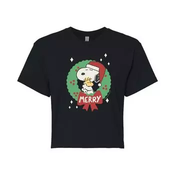 Укороченная футболка с рисунком Peanuts Merry для детей Juniors Licensed Character