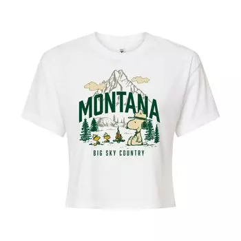 Укороченная футболка с рисунком Peanuts Montana для юниоров Licensed Character, белый