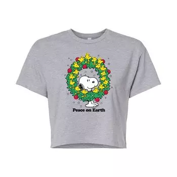 Укороченная футболка с рисунком Peanuts Peace для юниоров Licensed Character