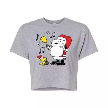 Укороченная футболка с рисунком Peanuts Santa Bell для подростков Licensed Character