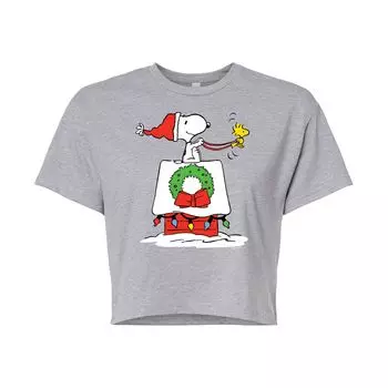 Укороченная футболка с рисунком Peanuts Sleigh для юниоров Licensed Character