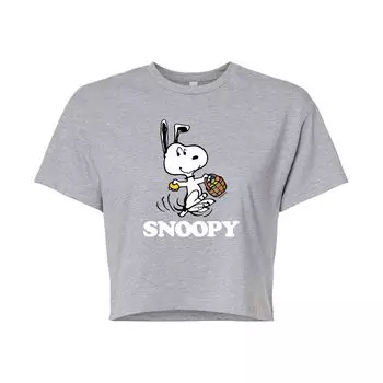 Укороченная футболка с рисунком Peanuts Snoopy для детей Juniors Licensed Character