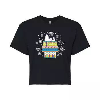 Укороченная футболка с рисунком Peanuts Snoopy для детей Juniors Licensed Character