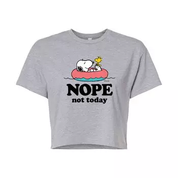 Укороченная футболка с рисунком Peanuts Snoopy для детей Juniors "Nope Not Today" Licensed Character