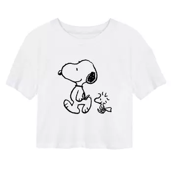 Укороченная футболка с рисунком Peanuts Snoopy Pals для детей Juniors Licensed Character